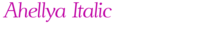 Ahellya Italic